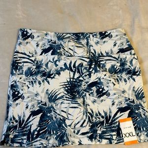 S.C. & CO. Tummy Tuck Tropical Blue Sports Skort